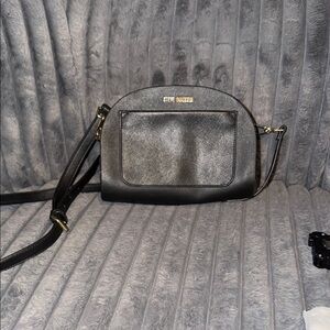 Like new Steve Madden Black Dome Satchel Crossbody Bag